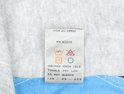 Puma Men's Grey Blue Track Jacket L Colourblock Full Zip Sportswear