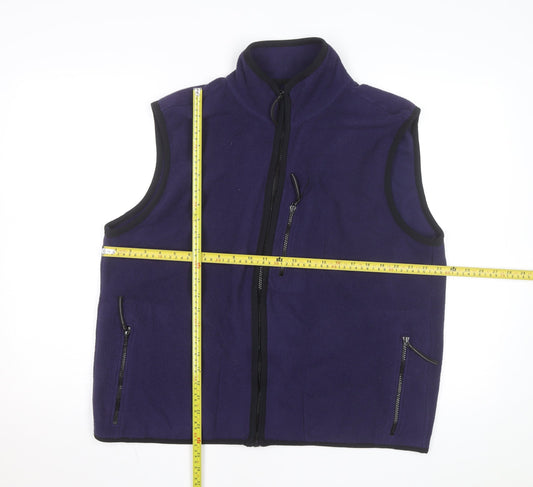 ProSpirit Men's Purple Fleece Bodywarmer Waistcoat Size L