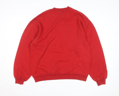 Jerzees Men's Red 'Troutville Pride' Graphic Sweatshirt L