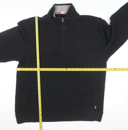 Izod Men's Black Medium 1/2 Zip Fleece Activewear Jacket