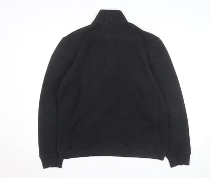 Izod Men's Black Medium 1/2 Zip Fleece Activewear Jacket