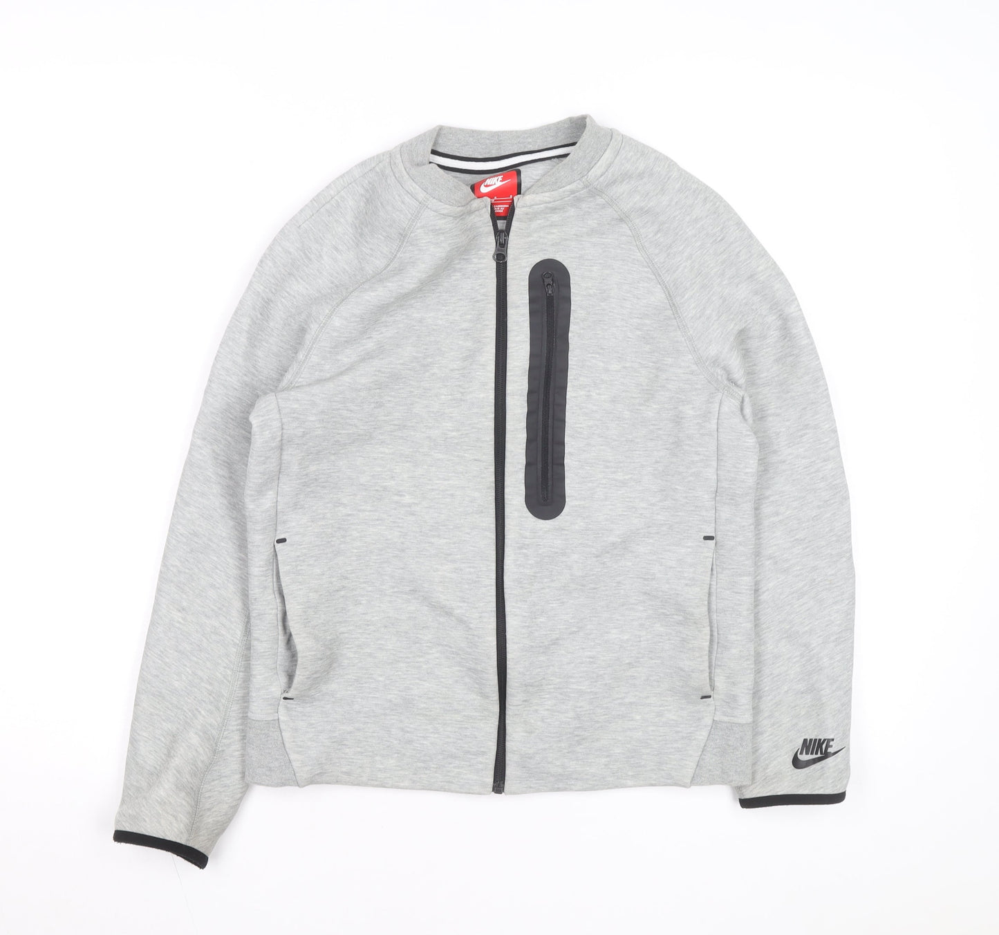 Nike Boys Grey Full Zip Sweatshirt Size L 147-158cm Classic Athletic Style