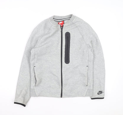 Nike Boys Grey Full Zip Sweatshirt Size L 147-158cm Classic Athletic Style