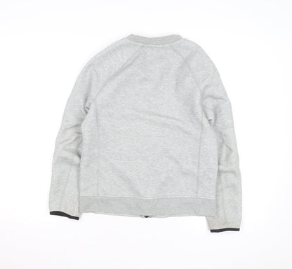 Nike Boys Grey Full Zip Sweatshirt Size L 147-158cm Classic Athletic Style