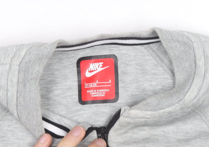 Nike Boys Grey Full Zip Sweatshirt Size L 147-158cm Classic Athletic Style