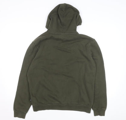 Puma Men's Green Medium Pullover Hoodie Fleece Sweatshirt
