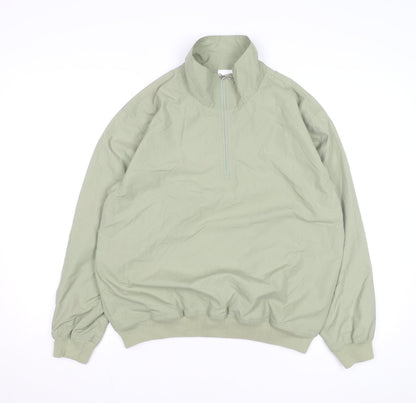 IZOD Men's Green 1/4 Zip Lightweight Polyester Jacket Size M