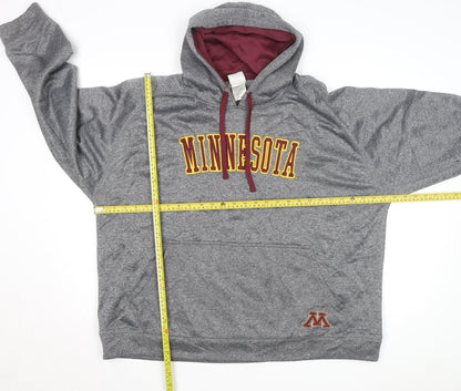 Knights Apparel Men's Grey 2XL Pullover Hoodie Minnesota Logo Sweatshirt