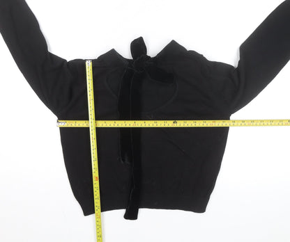 Collectif Vintage Women’s Black Bow Back Knit Jumper Medium
