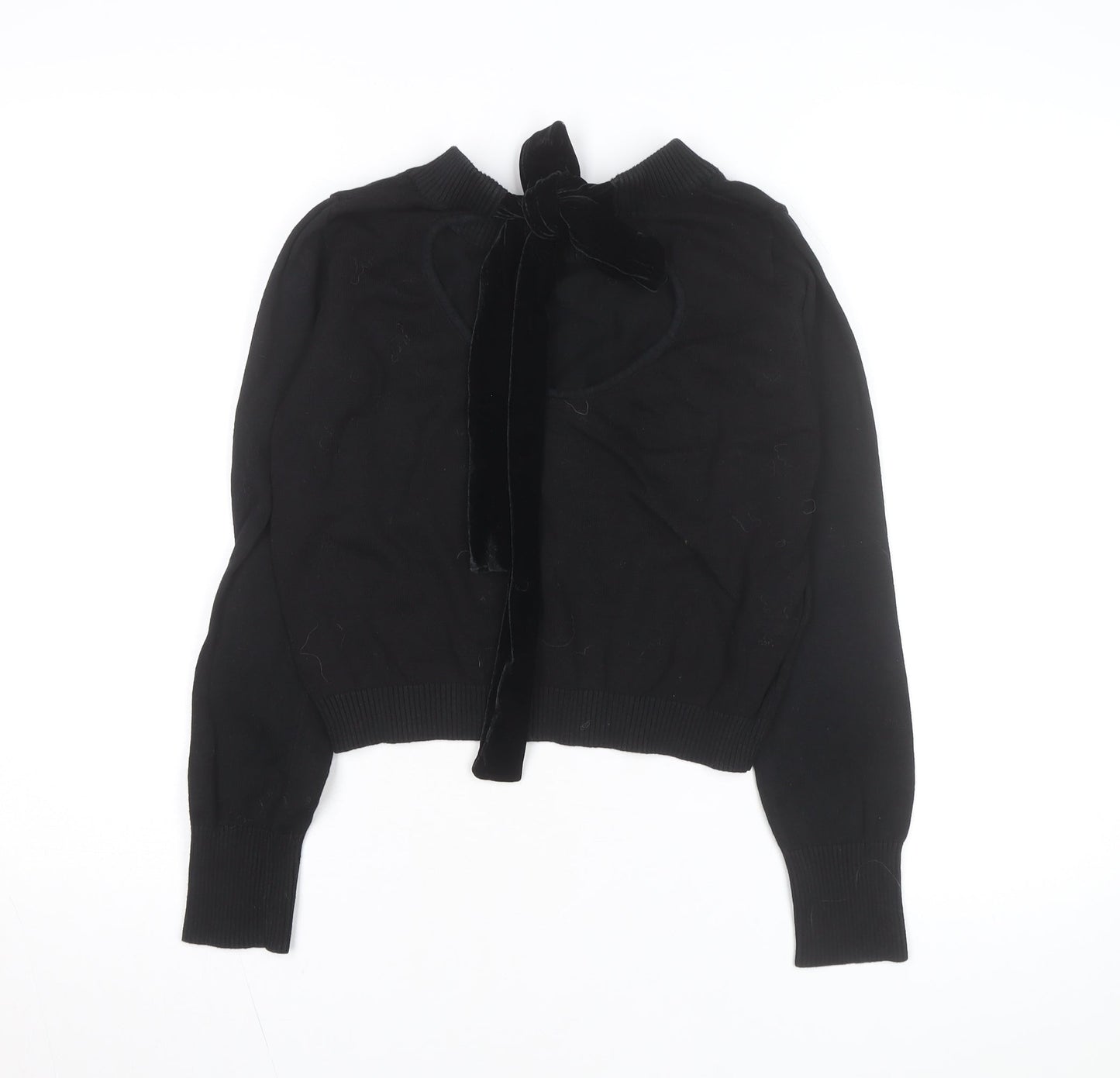Collectif Vintage Women’s Black Bow Back Knit Jumper Medium