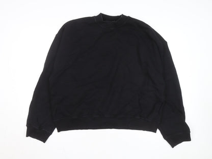Destructive Mens Black Crew Neck Pullover Sweatshirt Size L