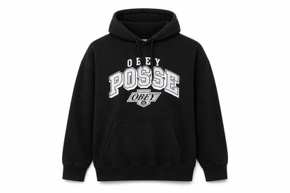 Obey Men Black Pullover Hoodie XL Streetwear Graphic Logo