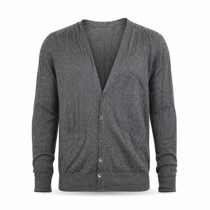 Next Men's Grey XS V-Neck Button Cardigan