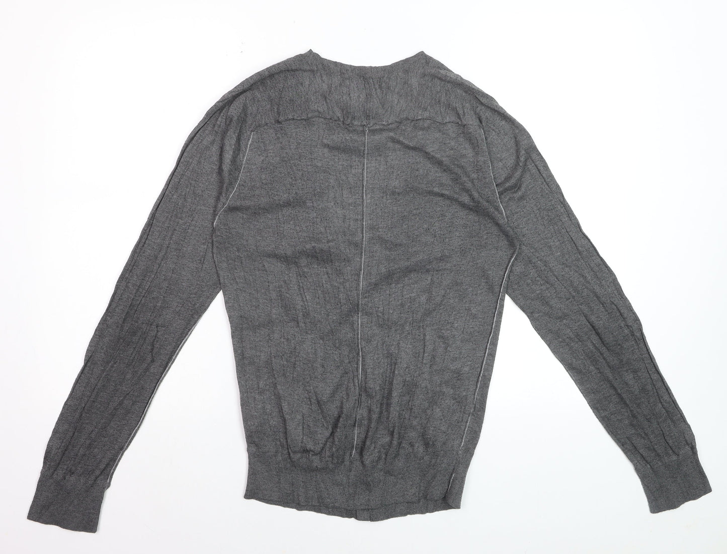 Next Men's Grey XS V-Neck Button Cardigan