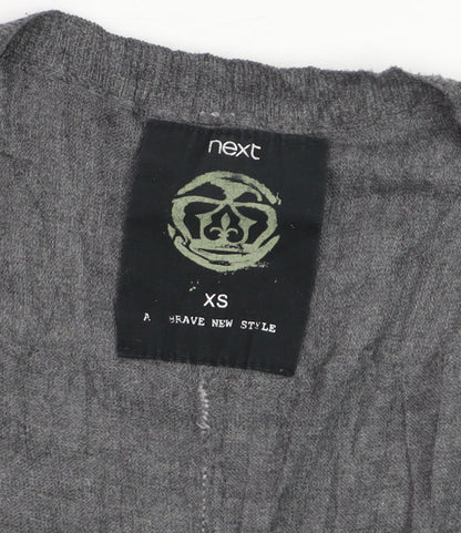 Next Men's Grey XS V-Neck Button Cardigan