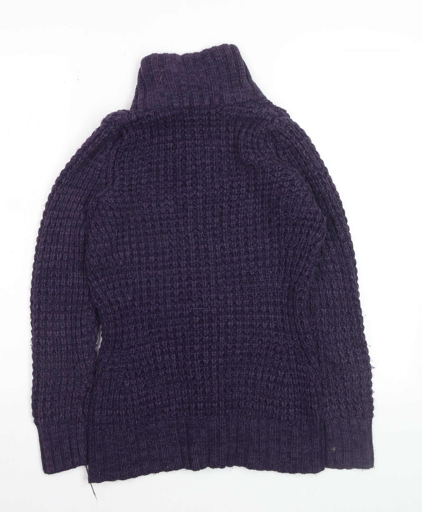 George Women Purple Cable-Knit Button Cardigan UK 8 Petite