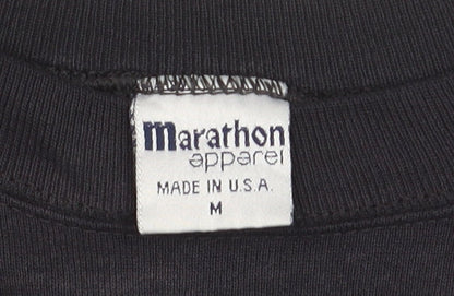 Marathon Apparel Mens Black Duck Graphic Pullover Sweatshirt M