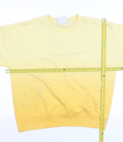 Champion Men's Yellow Small Pullover Crew Neck Sweatshirt