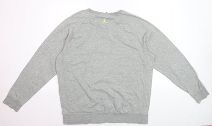 Jordan Men's Grey XL Pullover Sweatshirt Air Logo Crew Neck Fleece
