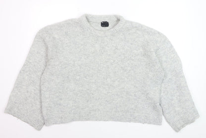 ASOS DESIGN Women’s Grey Chunky Knit Pullover Jumper L