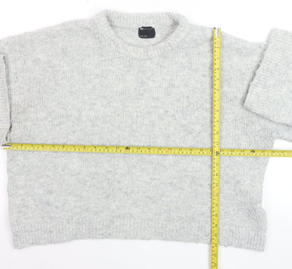 ASOS DESIGN Women’s Grey Chunky Knit Pullover Jumper L