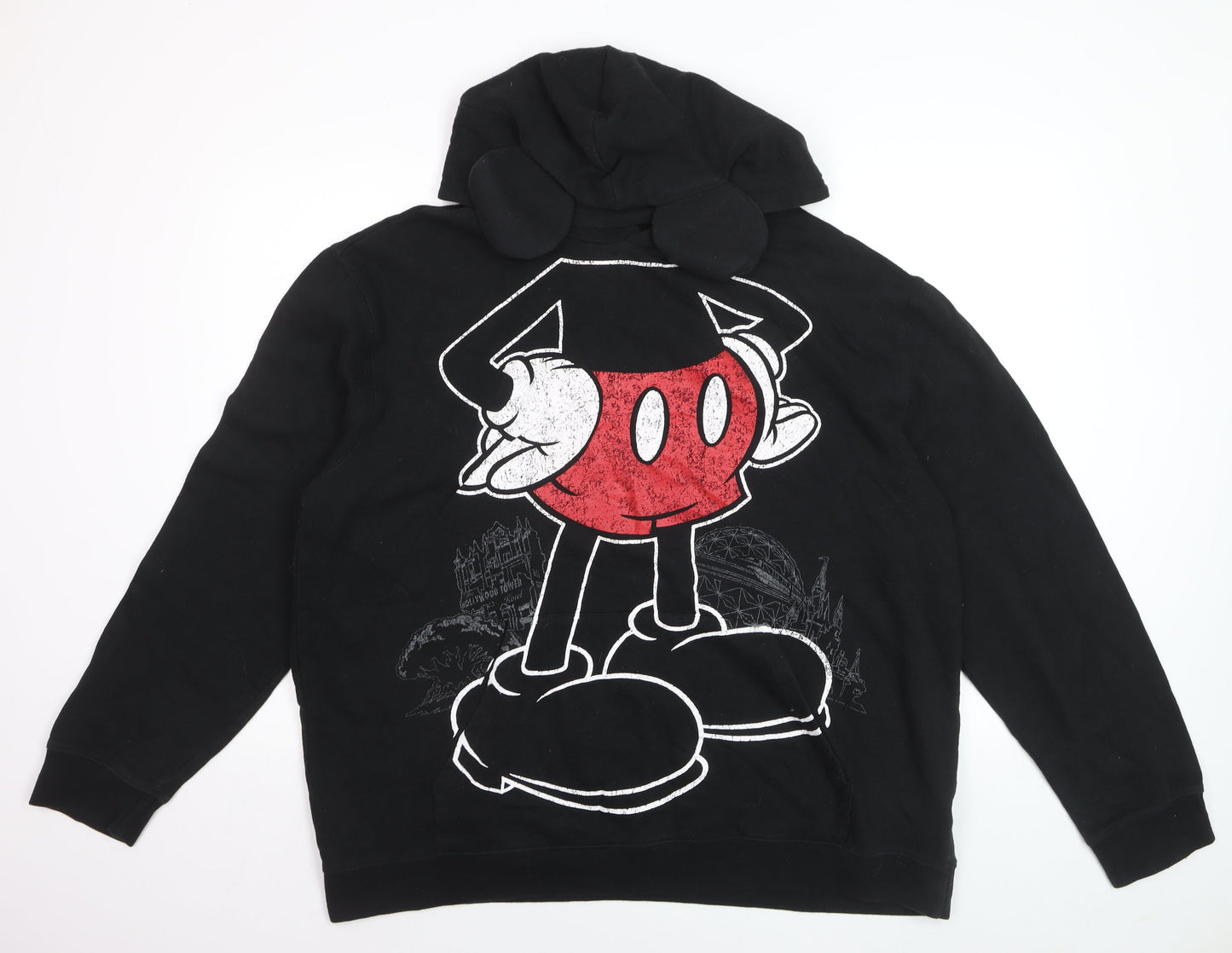 Disney Parks Men’s Black 2XL Mickey Mouse Pullover Hoodie