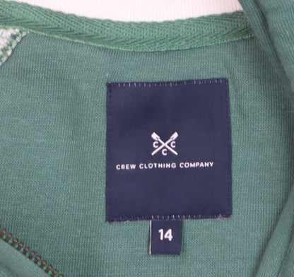 Crew Clothing Women’s Green & Pink Stripe 1/2 Zip Sweatshirt Size 14