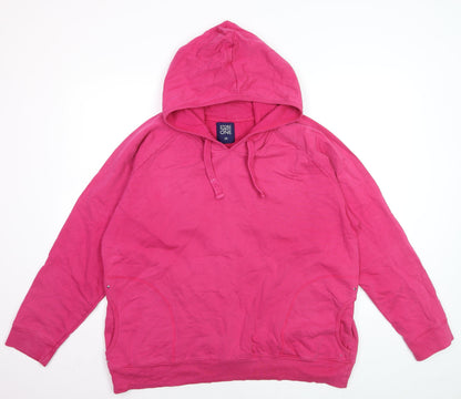 Store One Women Pink Cotton Pullover Hoodie Size 20