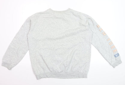 H&M Womens Grey Long Sleeve Crew Neck NYC Graphic Sweatshirt Size 14Y+