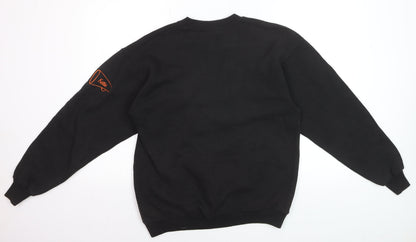Lee Men's Black Bengals Embroidered Crew Neck Sweatshirt M