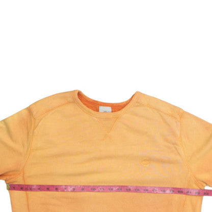 Timberland Womens Orange Cotton Crew Neck Pullover Sweatshirt L