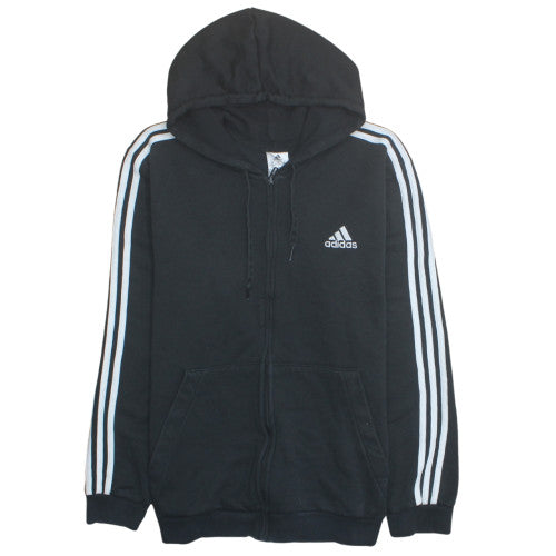 Adidas Men's Black XL Full Zip Hoodie Sweatshirt Sportswear