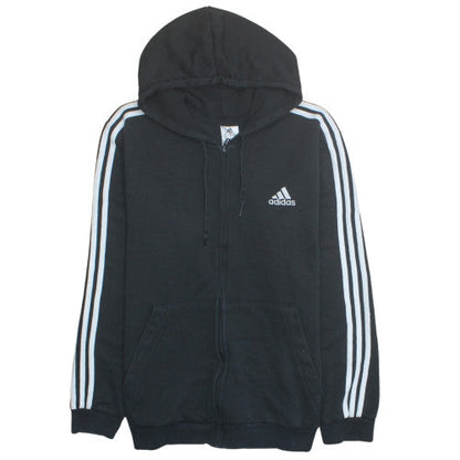 Adidas Men's Black XL Full Zip Hoodie Sweatshirt Sportswear