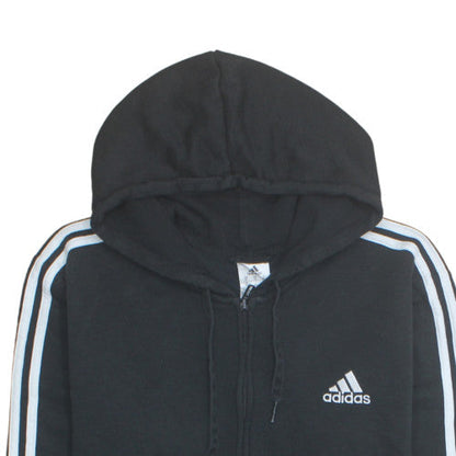 Adidas Men's Black XL Full Zip Hoodie Sweatshirt Sportswear