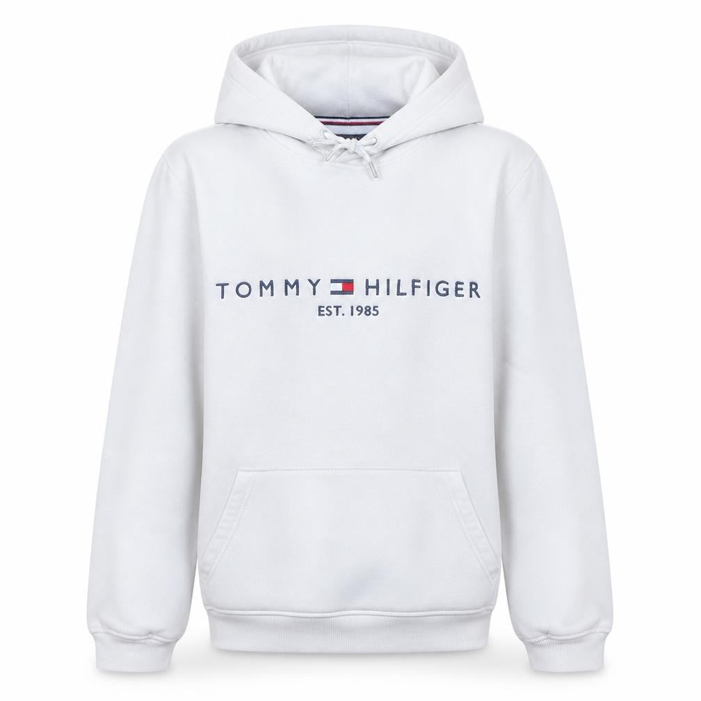 Tommy Hilfiger Men's White M Pullover Hoodie Classic Logo