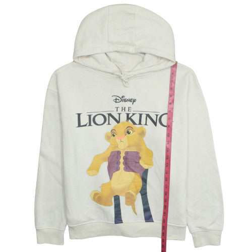Disney The Lion King Unisex White Pullover Hoodie L Graphic Fleece