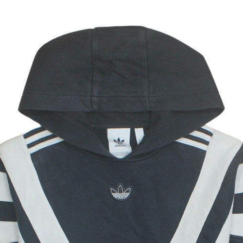 Adidas Men's Black XS Pullover Hoodie with Logo & Stripes