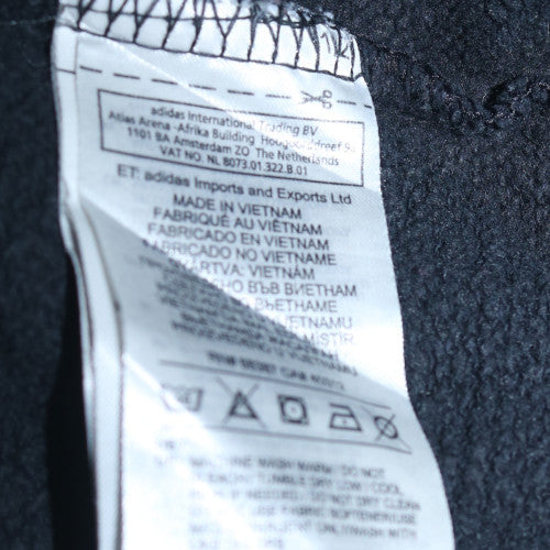 Adidas Men's Black XS Pullover Hoodie with Logo & Stripes