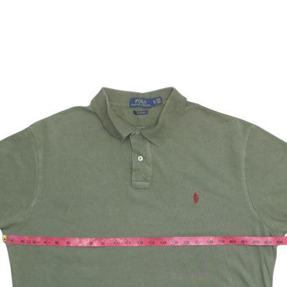 Ralph Lauren Men's Green Custom Fit Polo Shirt Size XL Cotton