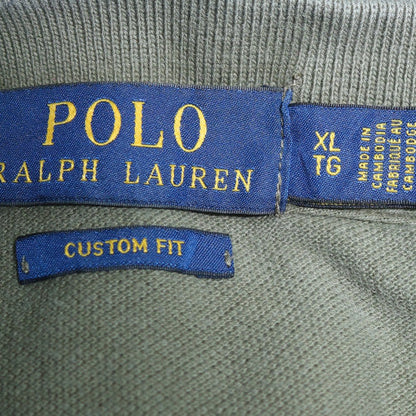 Ralph Lauren Men's Green Custom Fit Polo Shirt Size XL Cotton