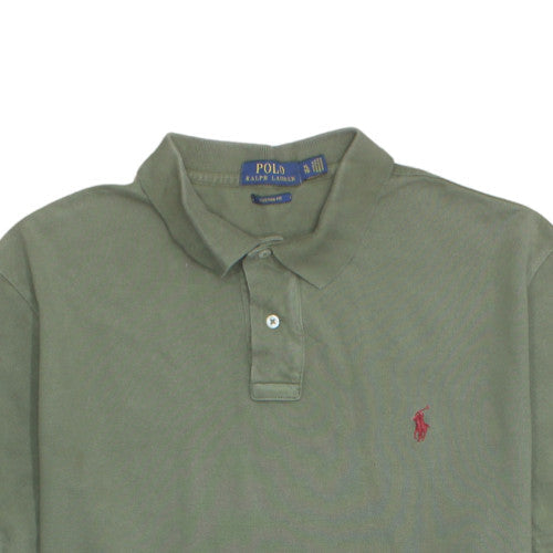 Ralph Lauren Men's Green Custom Fit Polo Shirt Size XL Cotton