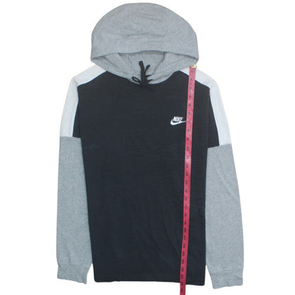 Nike Mens Black Grey Pullover Hoodie Medium Regular Fit