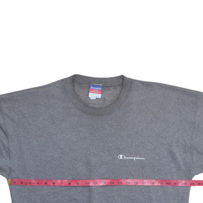Champion Men Grey Pullover Crew Neck Sweatshirt Size L