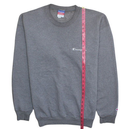 Champion Men Grey Pullover Crew Neck Sweatshirt Size L