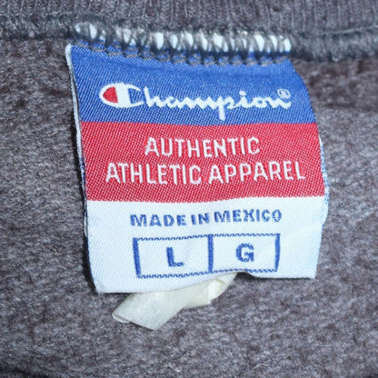 Champion Men Grey Pullover Crew Neck Sweatshirt Size L