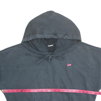 Levi's Men's Black Pullover Hoodie Medium Regular Fit Fleece