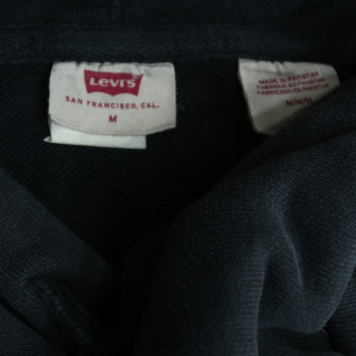 Levi's Men's Black Pullover Hoodie Medium Regular Fit Fleece