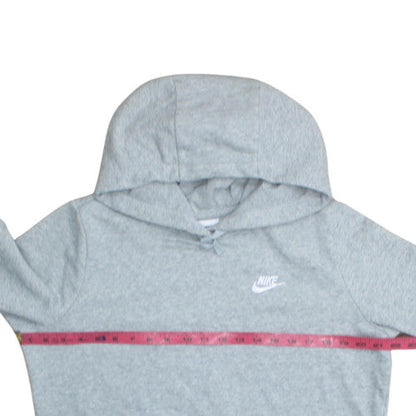Nike Men's Grey Pullover Hoodie M Regular Fit Fleece Sweatshirt