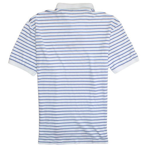 Ralph Lauren Men's White Blue Striped Polo Shirt XL