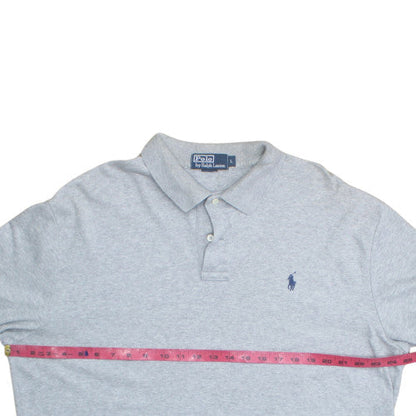 Ralph Lauren Men's Grey Short Sleeve Cotton Polo Shirt L